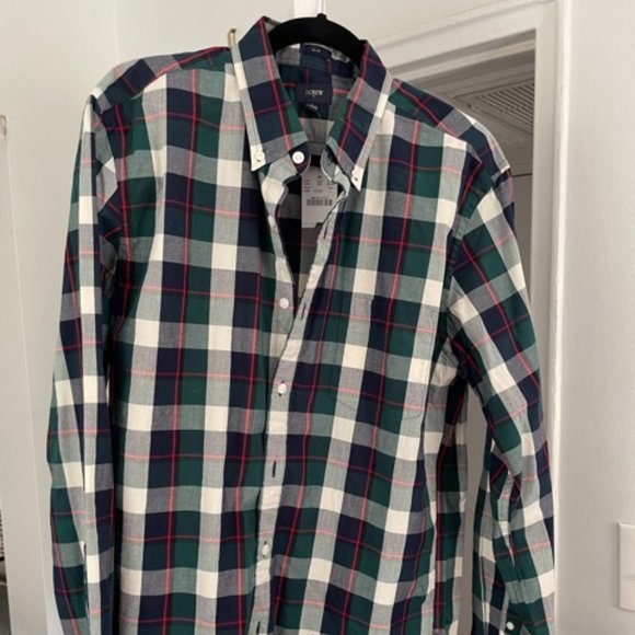 J Crew Plaid Button Down NWT - Picture 5 of 5